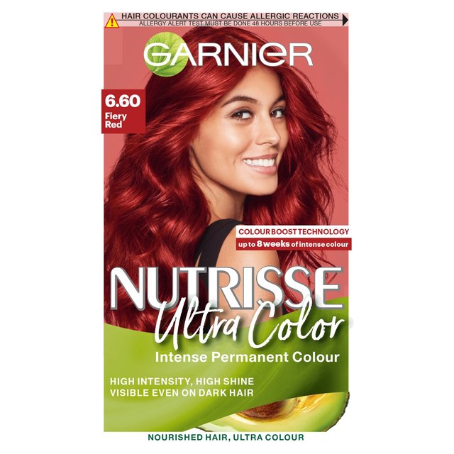 Garnier Nutrisse 6.60 Ultra Fiery Red Prmt H/Dye