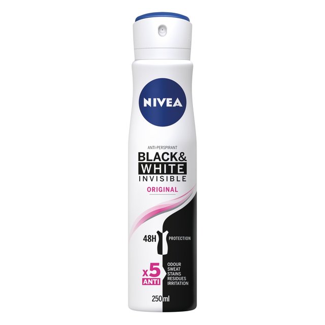 Nivea Black And White Clear Antiperspirant Deodorant 250Ml