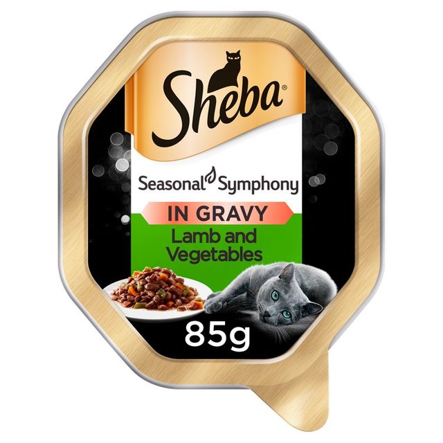 Sheba Sauce Lamb And Vegetable Cat Food Tray 85G