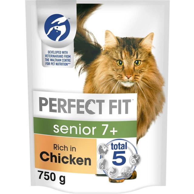Perfect Fit 7+ Chicken Dry Senior Cat Food 750G