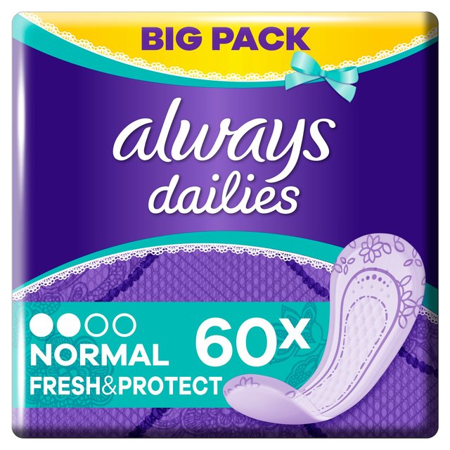 Always Dailies Fresh And Prot Normal Panty Liners 60