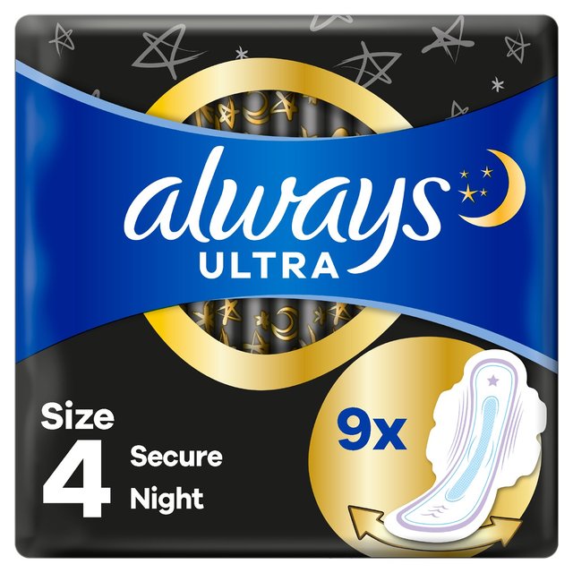 Always Ultra Secure Night Time S/Twls With Wings 9