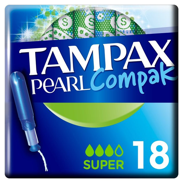 Tampax Pearl Compak Super Applicator Tampons 18