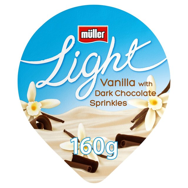 Muller Light Vanilla Dark Chocolate Yoghurt 160G