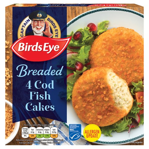 Birds Eye 4 Breaded Cod Cakes 198G
