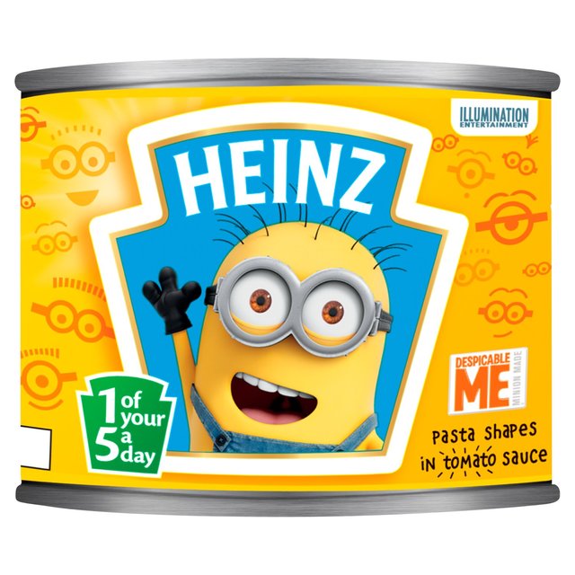 Heinz Minions Pasta Shapes In Tomato Sauce 205G