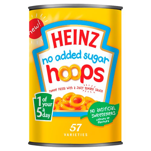 Heinz Hoops No Added Sugar 400G