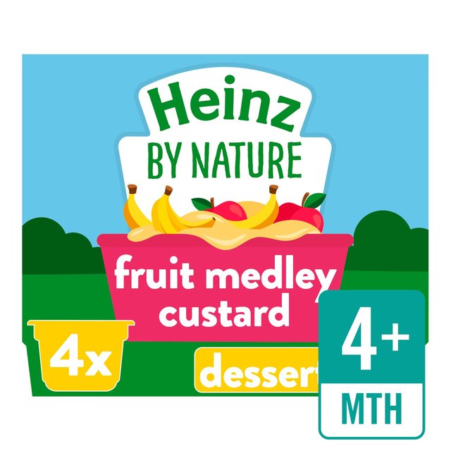 Heinz Fruit Medley Custard 4X100g
