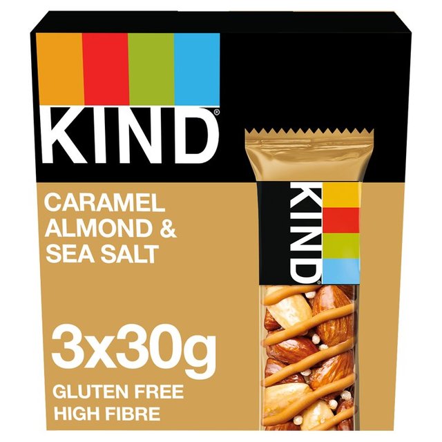 Kind Caramel Almond And Sea Salt Nut Bars 3X30g