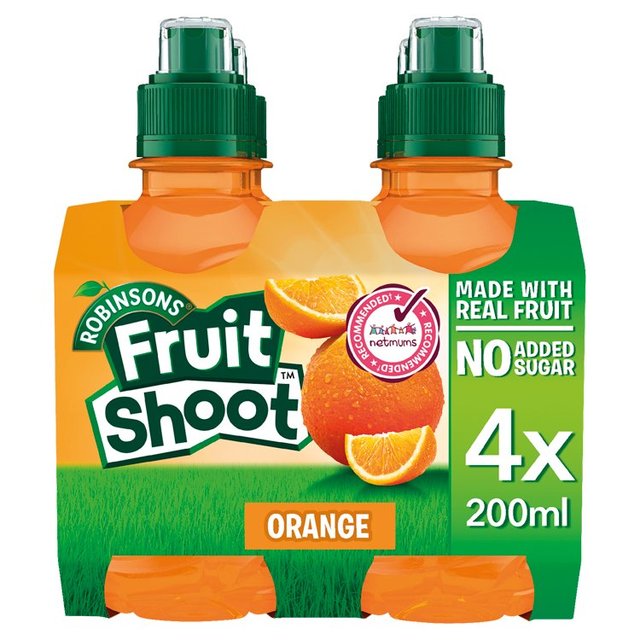 Robinsons Fruit Shoot Orange No Added Sugar 4X200ml