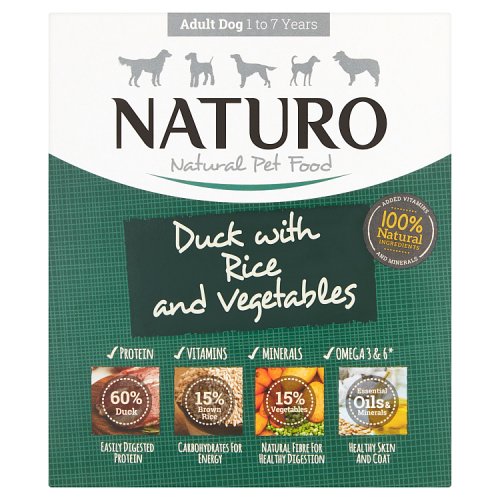 Naturo Adult Duck And Rice Vegetable Dog Food Tray 400G