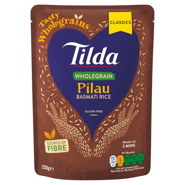 Tilda Wholegrain Pilau Basmati Rice Clsc 250G