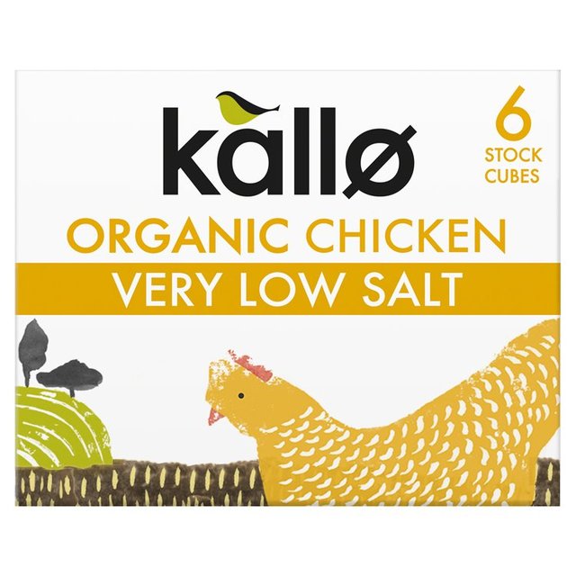 Kallo Very Low Salt Organic Chicken Stock Cubes 48G