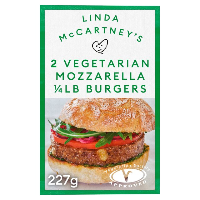 Linda Mccartney 2 Mozzarella Burgers 227G