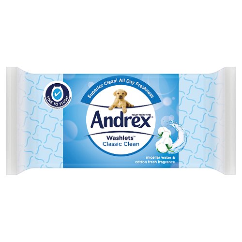 Andrex Classic Clean Washlets 40 Refill Wipes