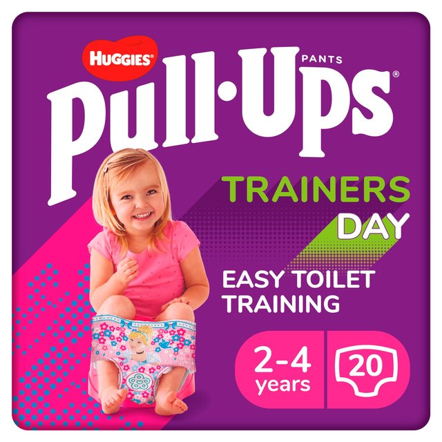 Huggies Pull Ups Pink Training Pants 2-4 Years Day 20 Pack