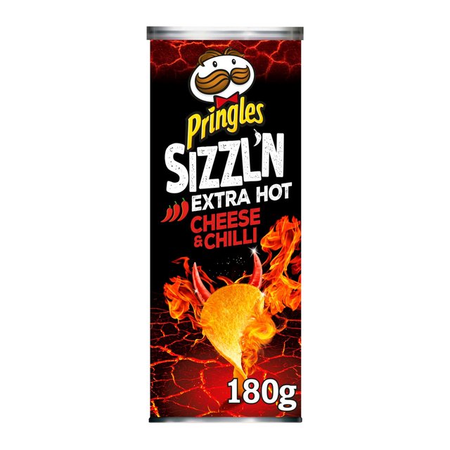 Pringles Sizzl'n Extra Hot Cheese And Chilli 180G