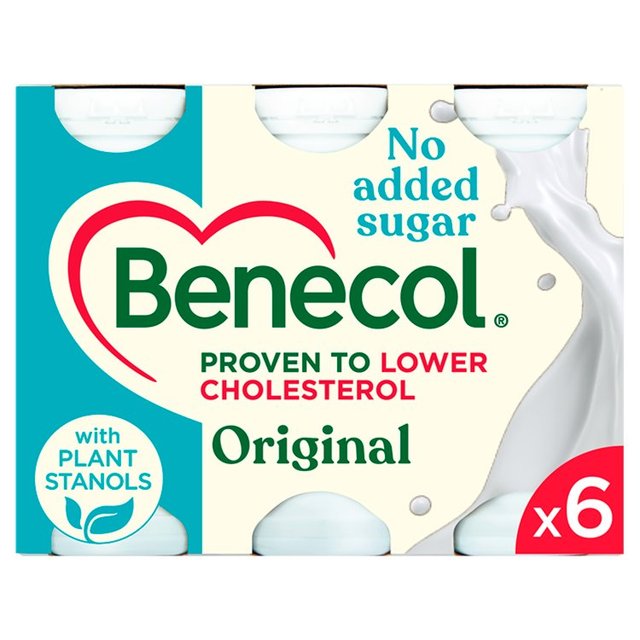 Benecol Light Natural Yoghurt Drink 6 X67.5G