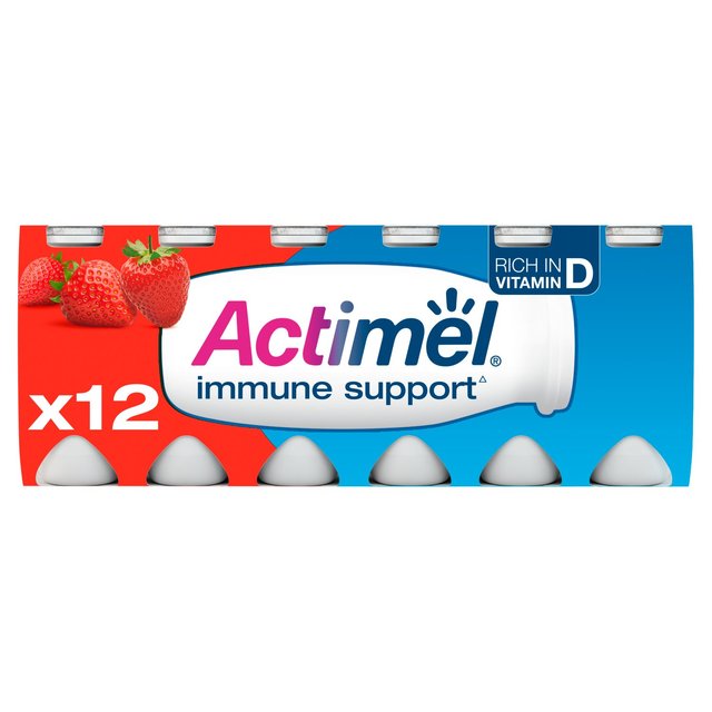 Actimel Strawberry Yoghurt Drink 12 X100g