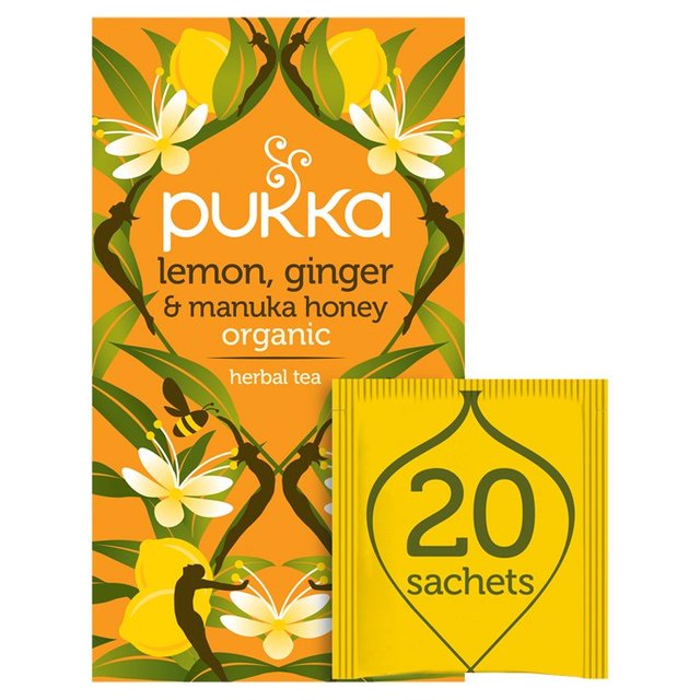 Pukka Organic Lemon And Ginger Honey 20 Tea Bags 40G
