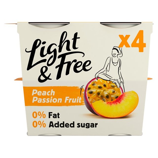 Light & Free Grk/Style Peach Passion Fruit Yoghurt 4X115g