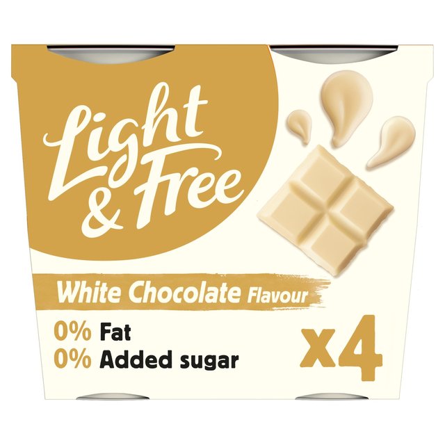 Light And Free Greek Style Yoghurt White Chocolate 4X115g