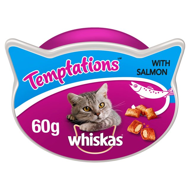 Whiskas Salmon Temptations Cat Treats 60G