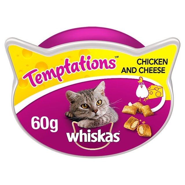Whiskas Temptations Chicken And Cheese Cat Treats 60G
