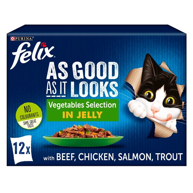 Felix As Good As It Looks Cat Food Vegetable 12X100g