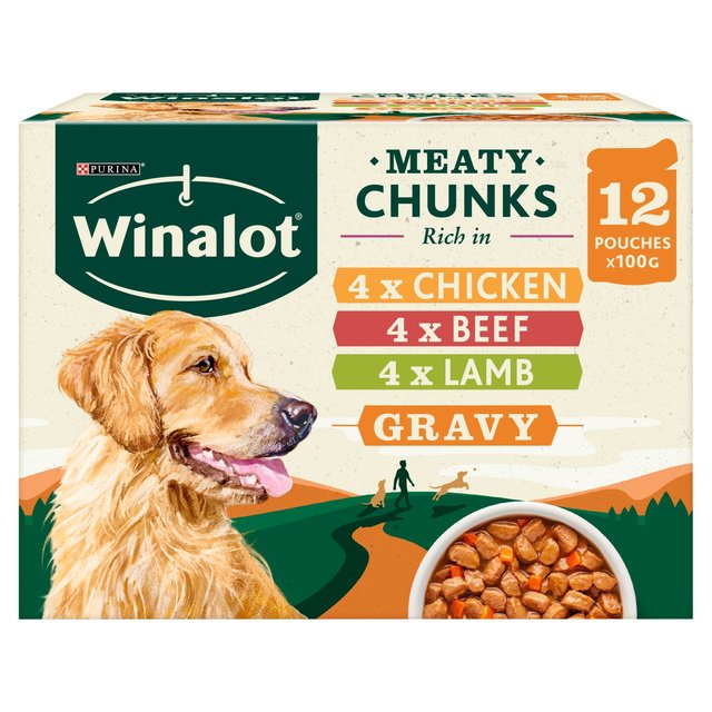 Winalot Dog Food Pouches Mixed In Gravy 12X100g