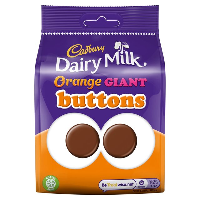 Cadburys Dairy Milk Orange Giant Buttons 110G
