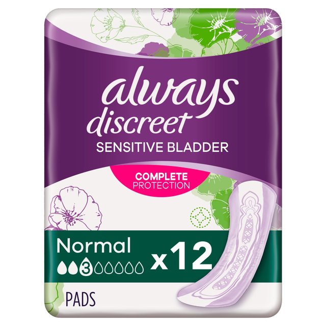 Always Discreet Normal Incont Pads 12 Pack