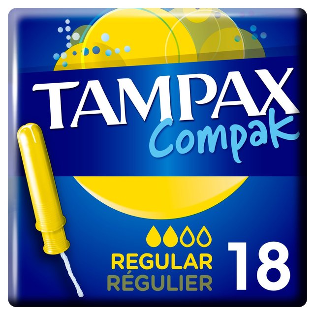 Tampax Compak Regular Applicator Tampons 18