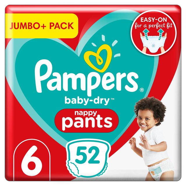 Pampers Baby Dry Pants Jumbo Cube Pack Size 6 52 Nappies
