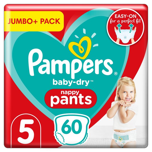 Pampers Baby Dry Pants Size 5 60 Nappies Jumbo Pack