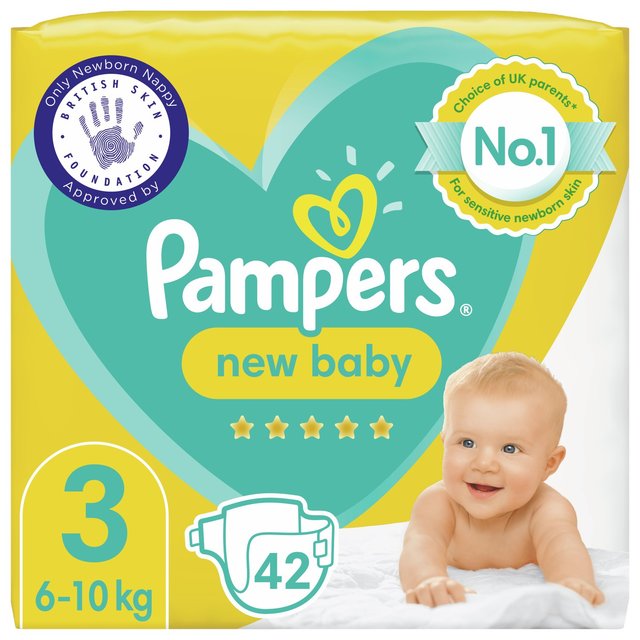 Pampers New Baby Size 3 42 Nappies Essential Pack