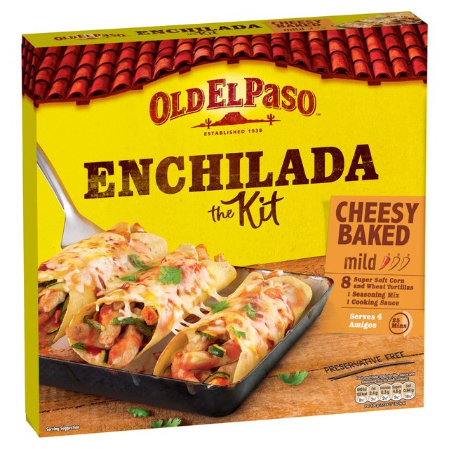 Old El Paso Cheesy Baked Enchlda Kit 663G
