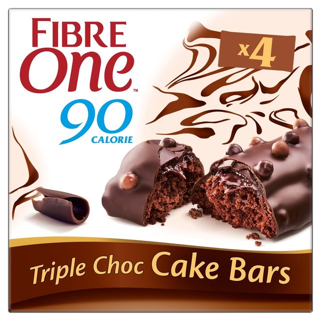 Fibre One Cake Bar Triple Chocolate 4 X 25G