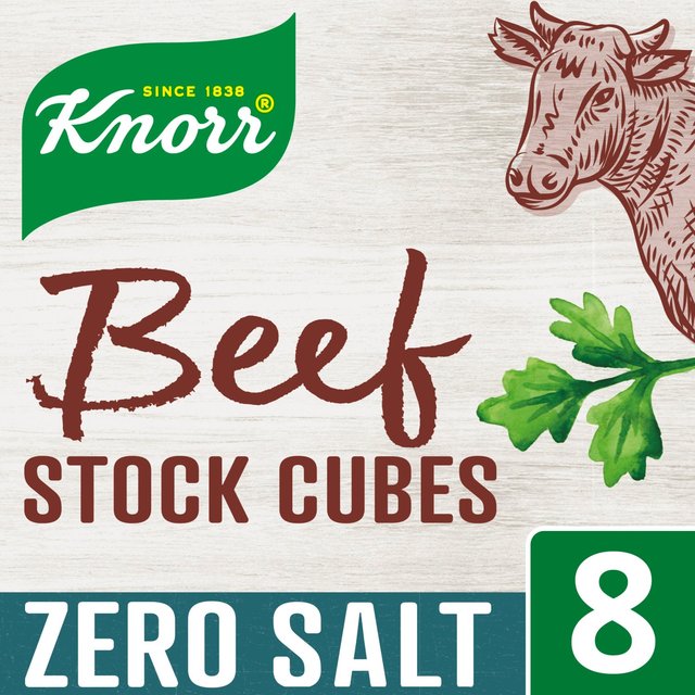 Knorr 8 Zero Salt Beef Stock Cubes 72G
