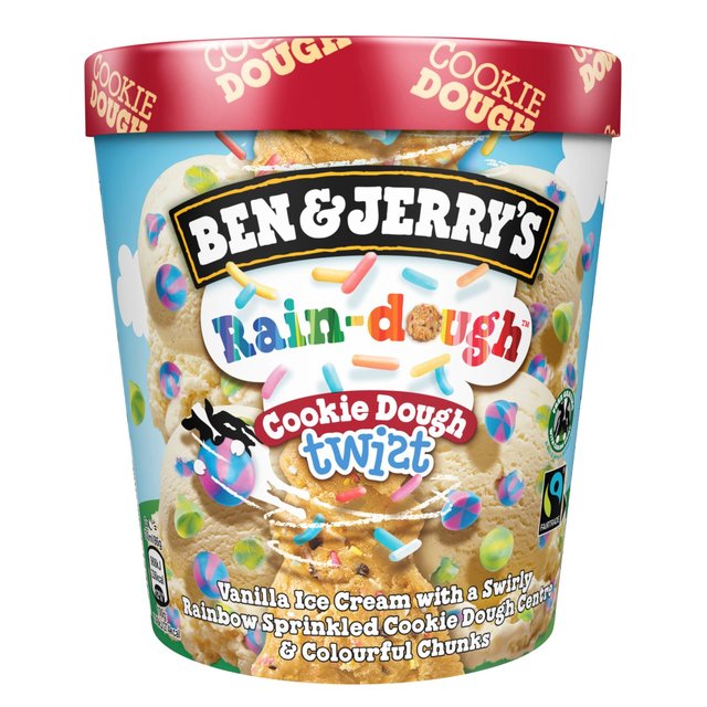 Ben & Jerry Rain-Dough Cookie Dough Twist Ice Cream 465Ml