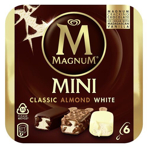 Magnum Mini Clsc Almond And White 6 Pack 330Ml