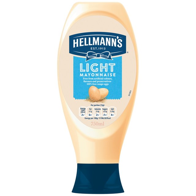 Hellmann's Light Squeezy Mayonnaise 750Ml
